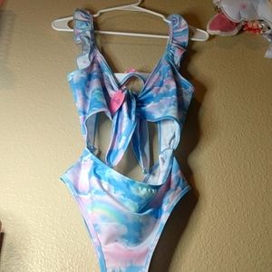 Sugar Thrillz Clouds Bathing Suit (L)